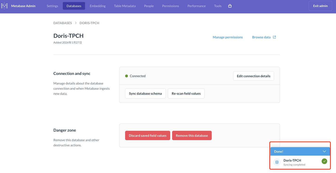 Connection successful