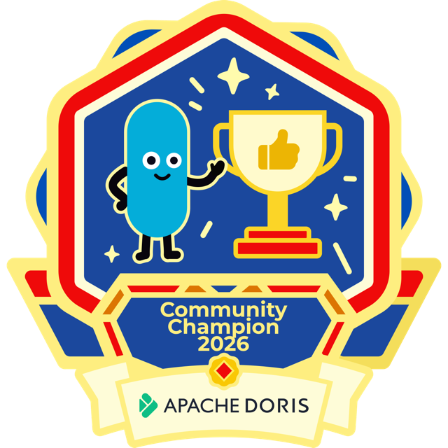Apache Doris Community Champion 2026 badge