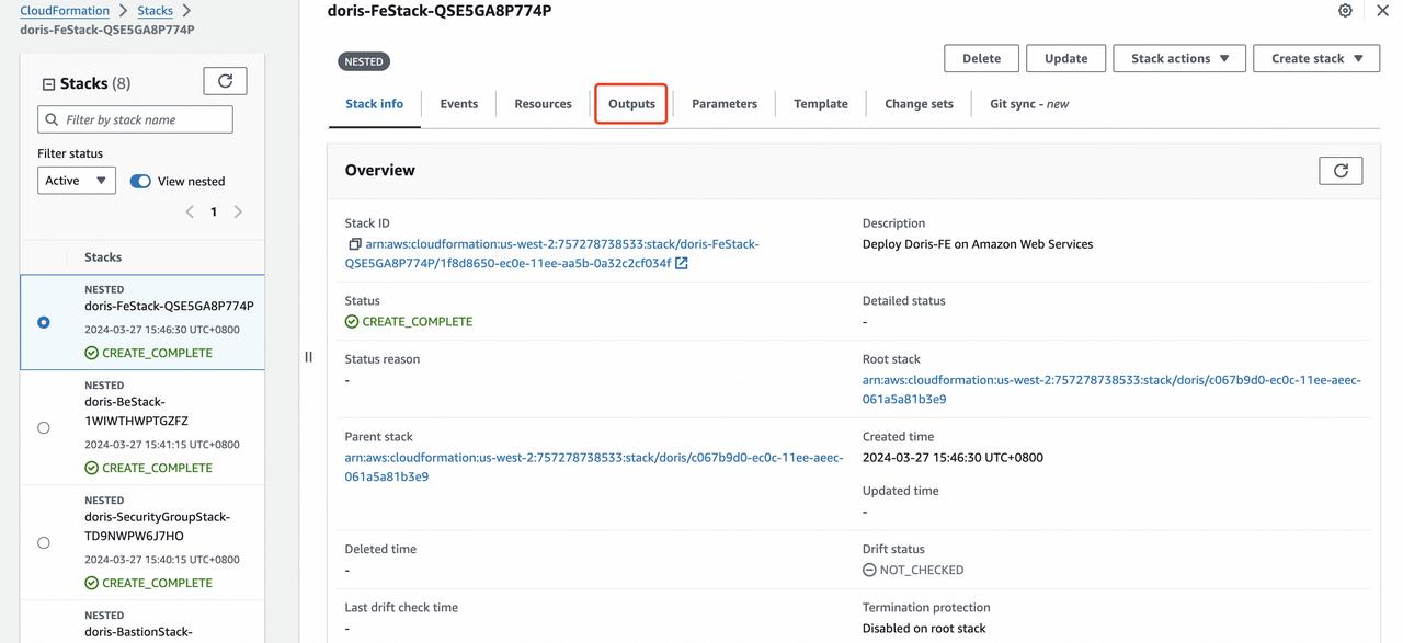 find the connection address for FE